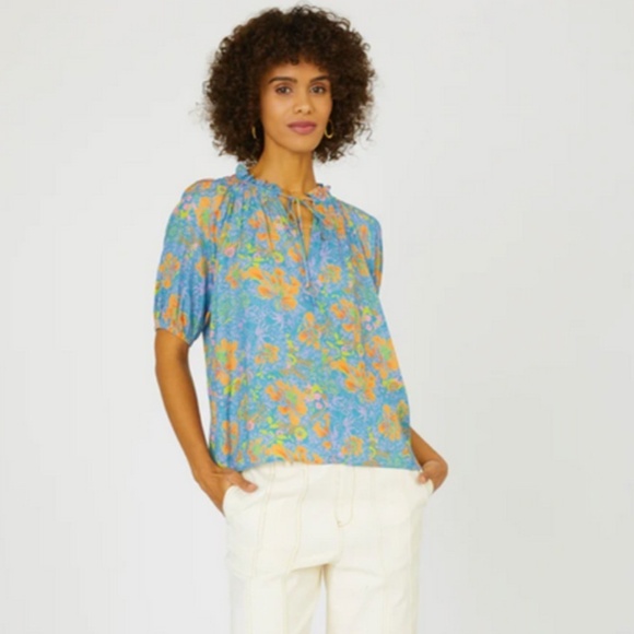 Current Air Split neck top, Med  CB2301 - Picture 2 of 3